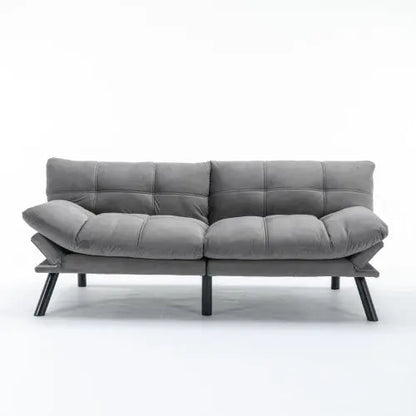 Light Grey Convertible Folding Modern Sofa Bed My Store