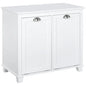 HOMCOM Tilt-Out Laundry Sorter Bathroom Cabinet, White My Store