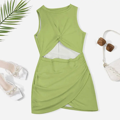 Navel-Baring Cross-Fit Hip Skirt Inkedjoy