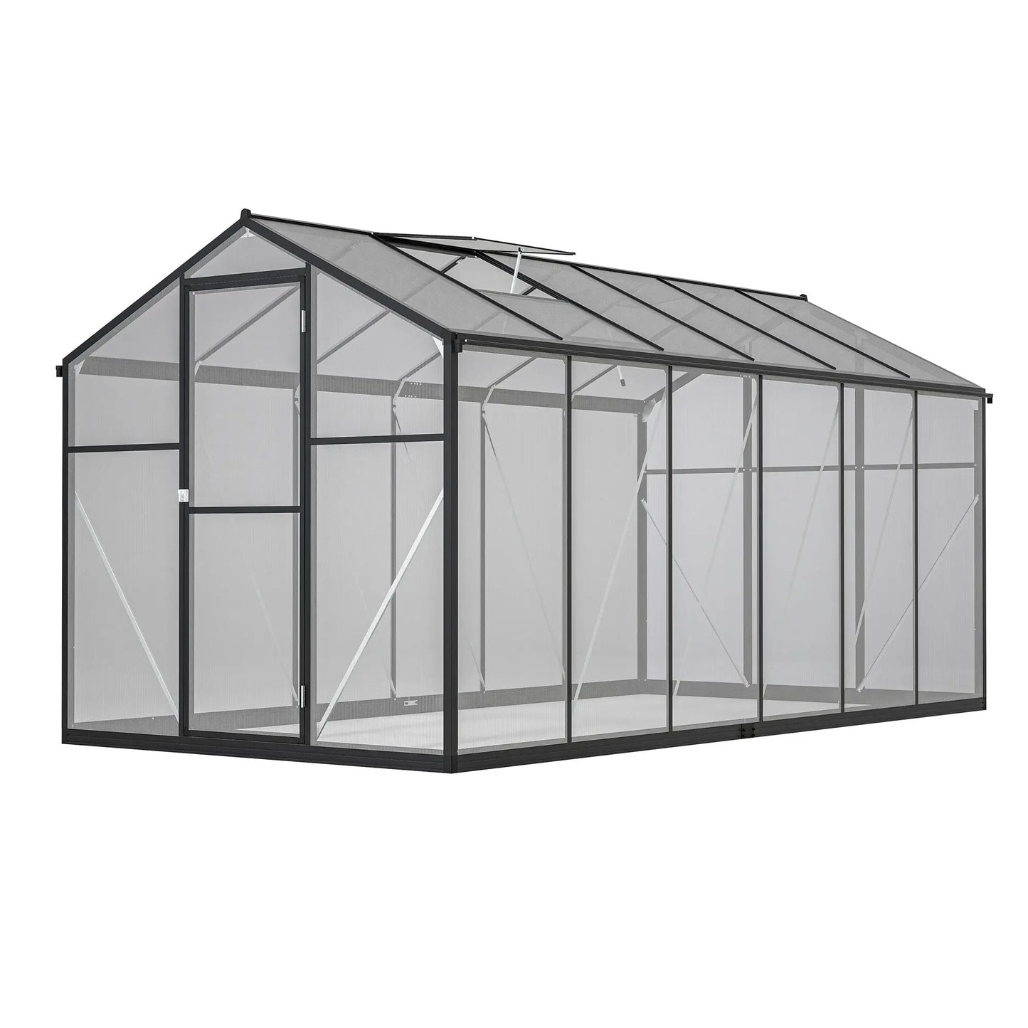 6' X 12' Thicked Polycarbonate Greenhouse With Double Flush Door My Store