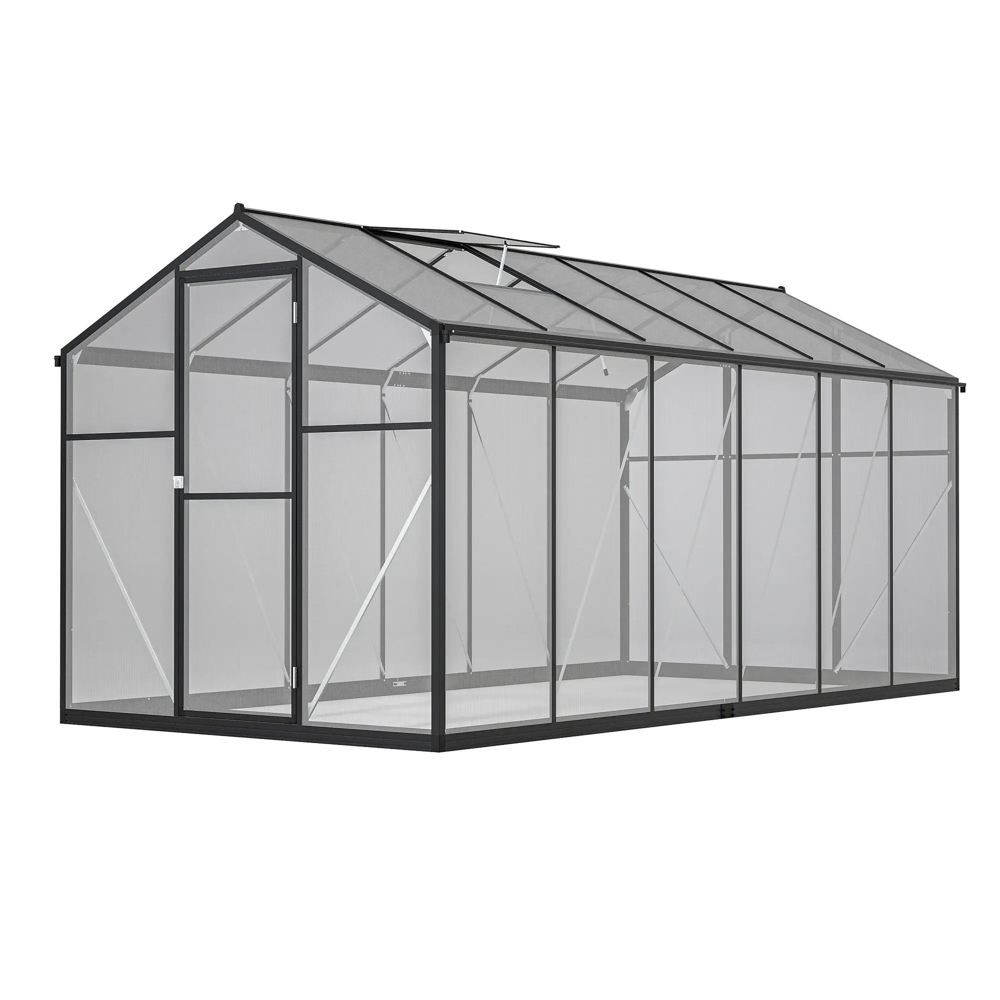 6' X 12' Thicked Polycarbonate Greenhouse With Double Flush Door My Store