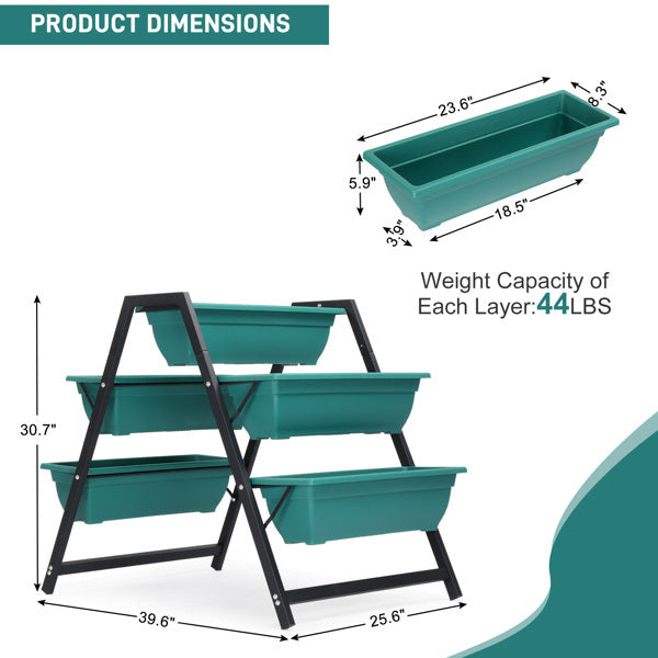 5 Floors Trapezoidal Green Flower Inkedjoy