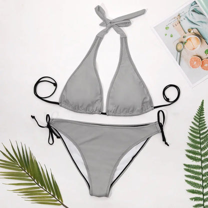 V-Neck Bikini Swimsuit Inkedjoy