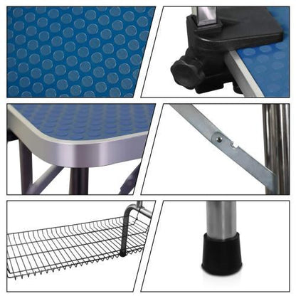 Folding Dog Pet Grooming Table Heavy Duty Stainless Steel Inkedjoy