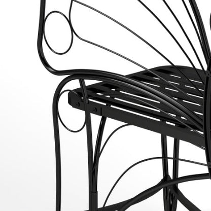 Butterfly Cast Metal Garden Bench Inkedjoy