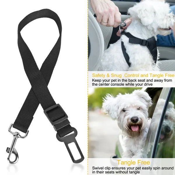2Pcs Pet Dog Seat Belt Leash Adjustable Pet Dog Cat Safety Leads Harness My Store