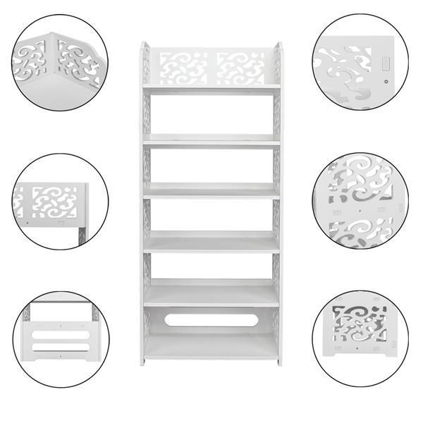 Wood Plastic Board-6 Layer Carved Shoe Rack Inkedjoy