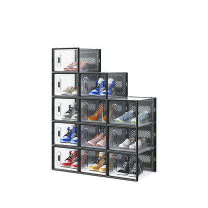 Black Medium 12PCS Shoe Box Plastic Mesh Inkedjoy
