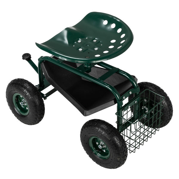 Deep Green Short Handle Garden Seat Car Inkedjoy