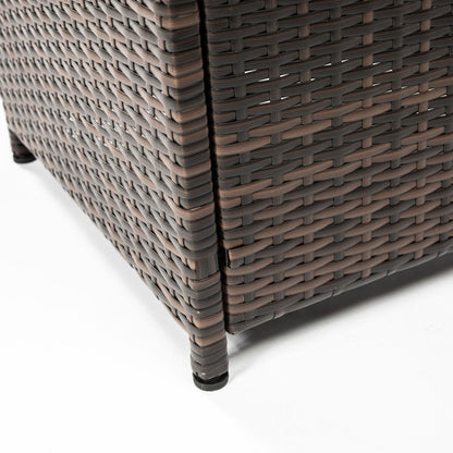 28inch Wicker Square Fire Pit Table Inkedjoy