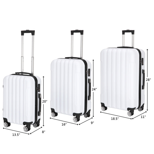 Vertical Pattern Three-in-one Trolley Case With Handle And Universal Wheels Inkedjoy