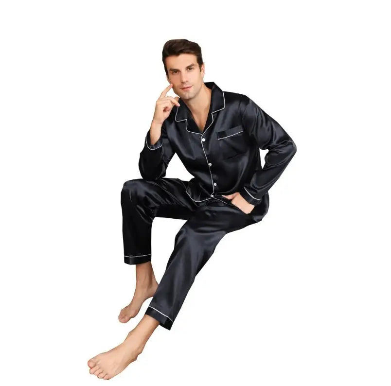 Ice Silk Men's Pajama Set My Store