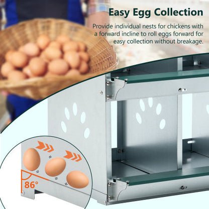 4 Compartment Chicken Nesting Boxes Inkedjoy