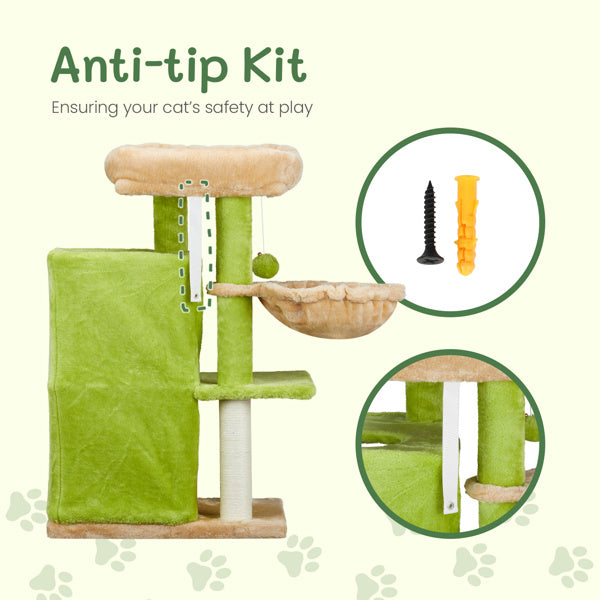3-inch Yellow-green Speaker-shaped Double-layer Cat House  Hammock Cat Bed My Store