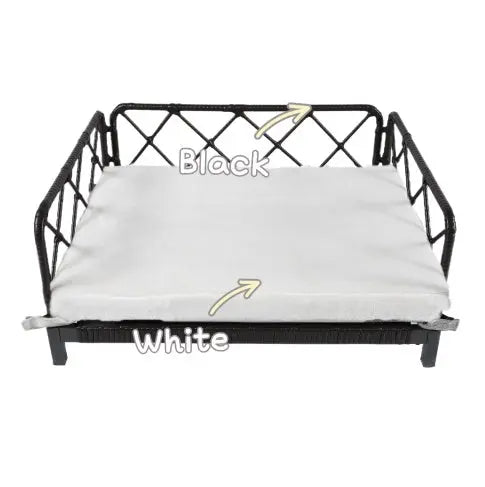 Wicker Rattan Dog Sofa Bed Outdoor Indoor Water Resistant My Store