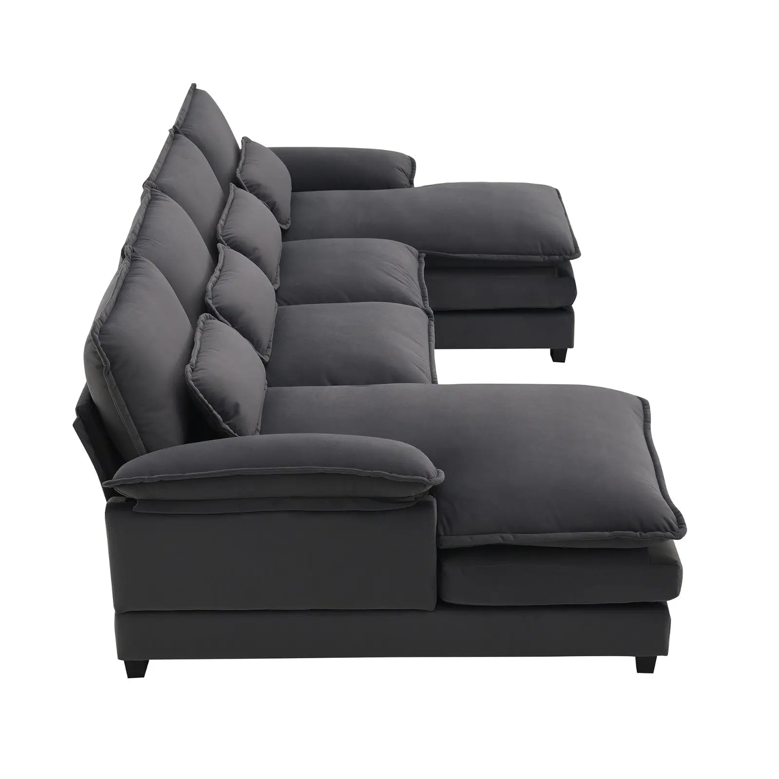 Modern U-shaped Sectional Sofa, 6-Seat With Waist Pillows My Store