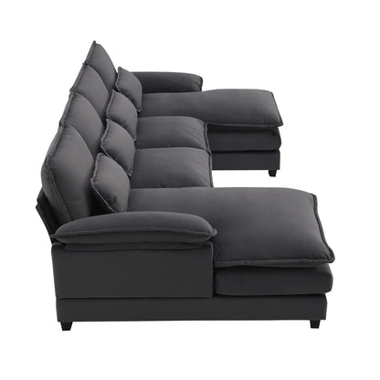 Modern U-shaped Sectional Sofa, 6-Seat With Waist Pillows My Store