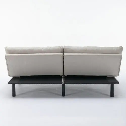 Cream Convertible Folding Modern Sofa Bed My Store