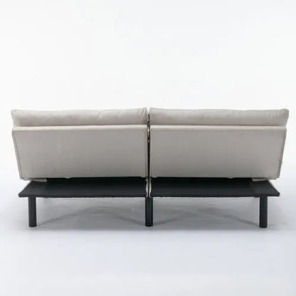 Cream Convertible Folding Modern Sofa Bed My Store