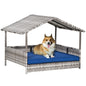 The Rattan Dog House Outdoors With A Canopy, My Store