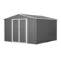 10 X 10 FT Outdoor Storage Shed- Grey Inkedjoy