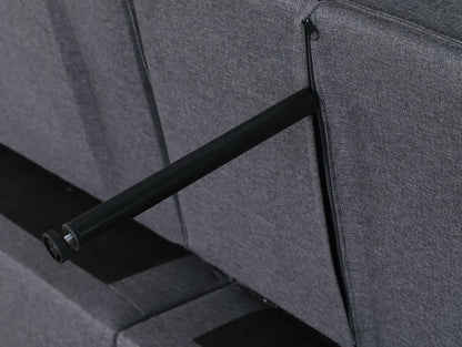 Dark Grey Linen Convertible Sleeper Double Sofa My Store