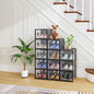 Black Medium 12PCS Shoe Box Plastic Mesh Inkedjoy