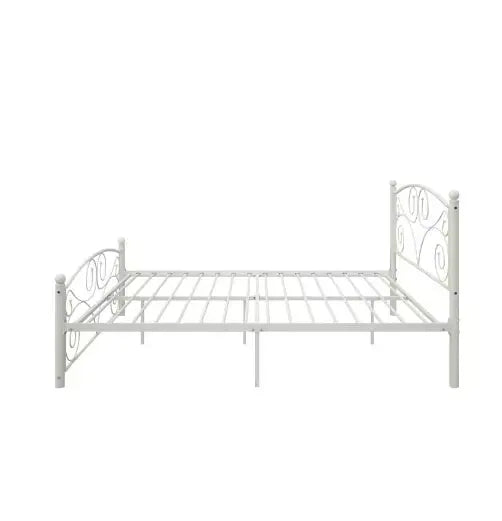 Full Size Unique Flower Sturdy Metal Bed Frame My Store