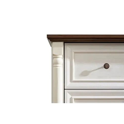 Farmhouse Style 6 Drawer Dresser Chest With Base Wooden Rustic Chest Of Drawers, Storage Dresser Organizer For Bedroom, Living Room, Beautiful Sturdy And Durable My Store