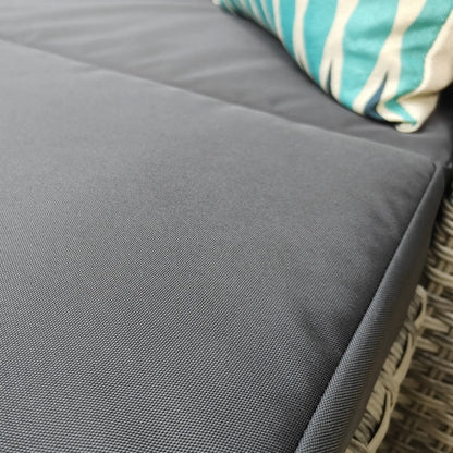 5 Pieces PE Wicker Sectional Sofa Set With Gray Cushion My Store