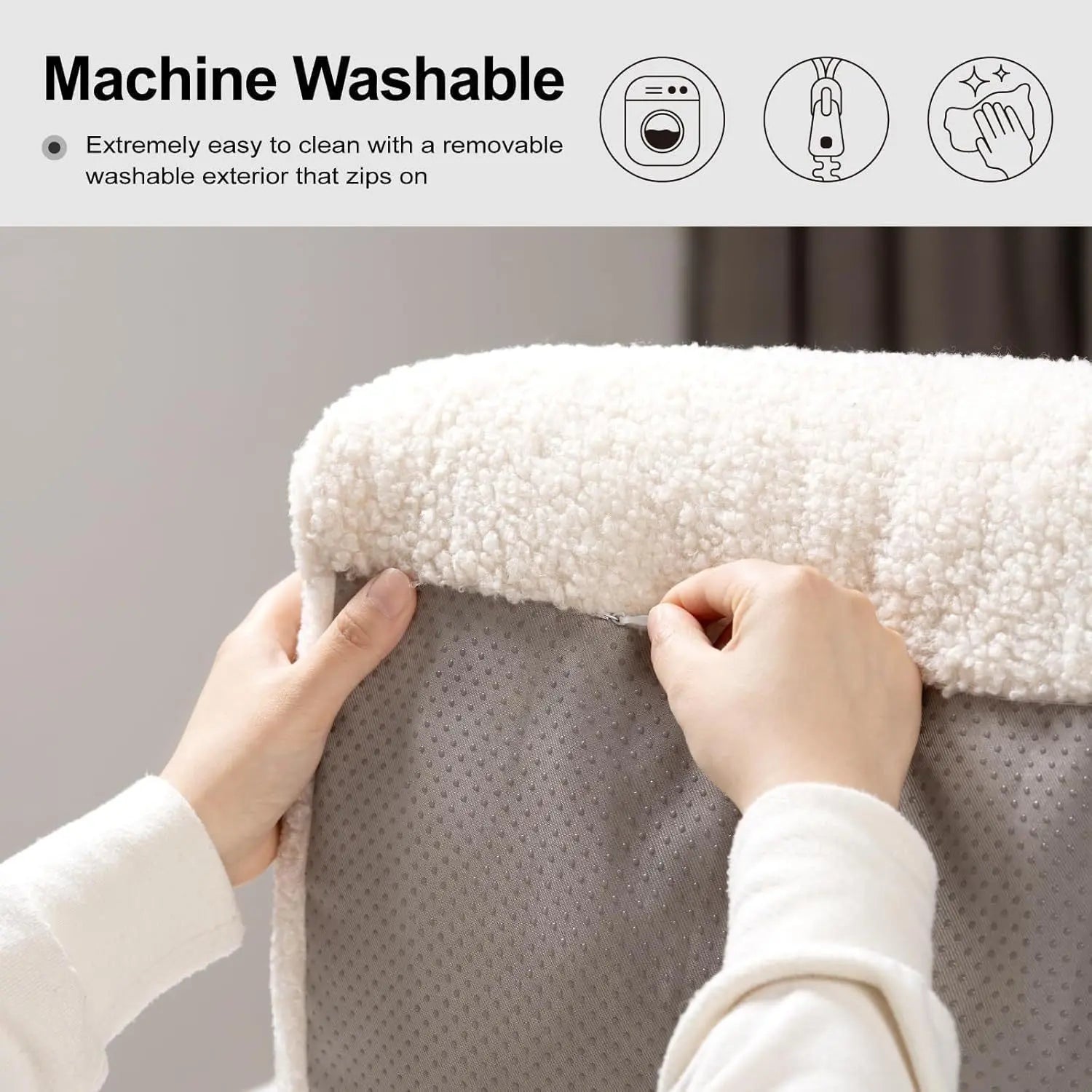 Washable Small Dog Bed - 25.6x19.7x7.9 Inch With Removable Cover & Non-Slip Bottom My Store