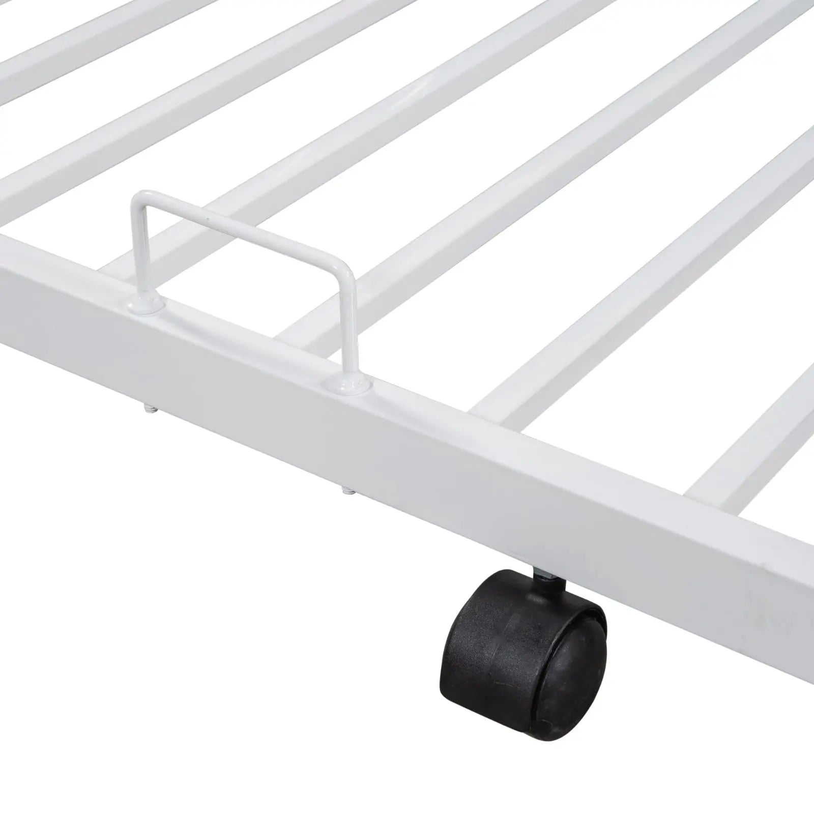Metal Twin Over Full Bunk Bed With Trundle, Heavy-Duty, Noise Reduced, Guardrail My Store
