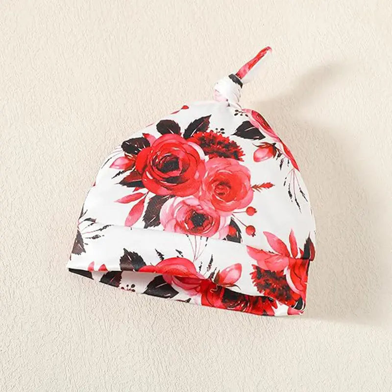 Newborn Baby Girl 'Hello I'm New Here' Romper Set Includes Floral Pants, Hat, Headband, & Coming Home Outfit My Store