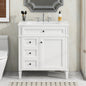 Vanity With Top Sink, Modern Bathroom Storage Cabinet With 2 Drawers And A Tip-out Drawer My Store