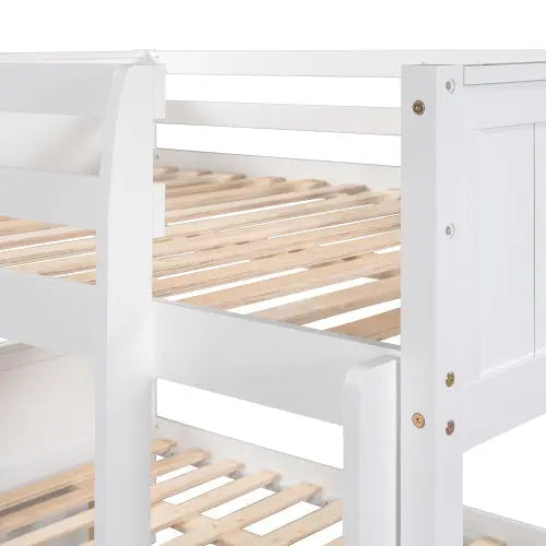 Full Over Full Bunk Bed With Twin Size Trundle My Store