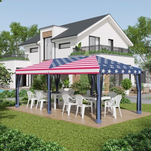 10 X 20 Up Canopy Tent With Netting, Heavy Duty Inkedjoy