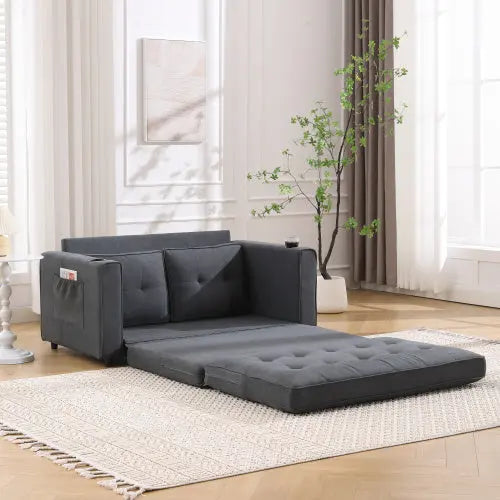 3-in-1 Upholstered Futon Sofa Convertible Sofa Bed My Store