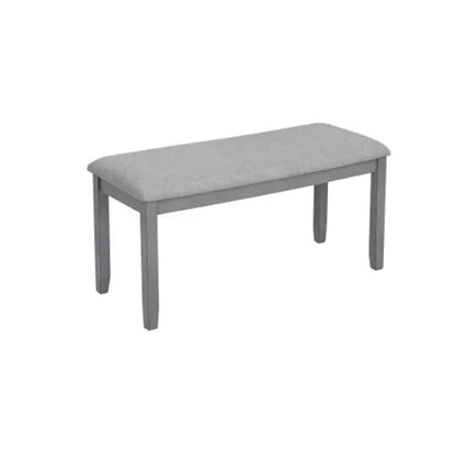 6 Piece Kitchen Dining Set, Rectangular Wooden Dining Table With 4 Upholstered Chairs And A Bench My Store