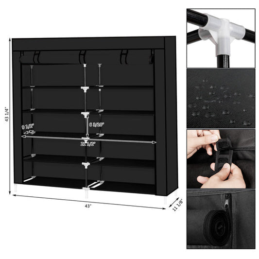 7-layer 14-cell Non-woven Shoe Cabinet Inkedjoy