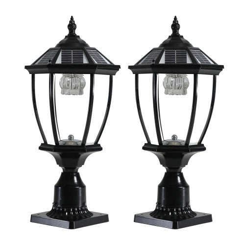 Solar Pillar Headlights With Dimmable LEDs - 2 Packs My Store