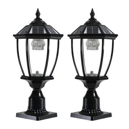 Solar Pillar Headlights With Dimmable LEDs - 2 Packs My Store