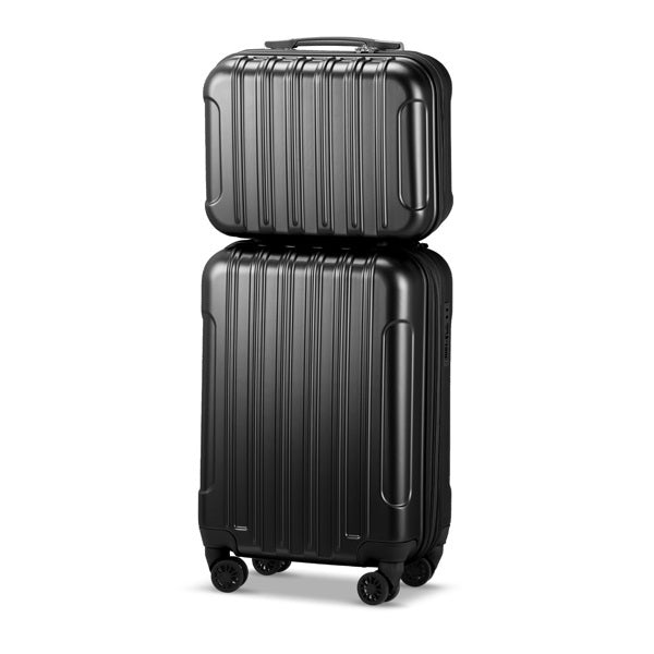 Vertical Pattern 2-Piece Set 20 Inch Expandable With 14 Inch Suitcase Inkedjoy