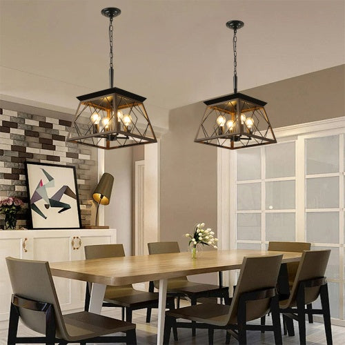Farmhouse Chandelier 4 Lights Vintage Antique Chandelier Lamps Inkedjoy