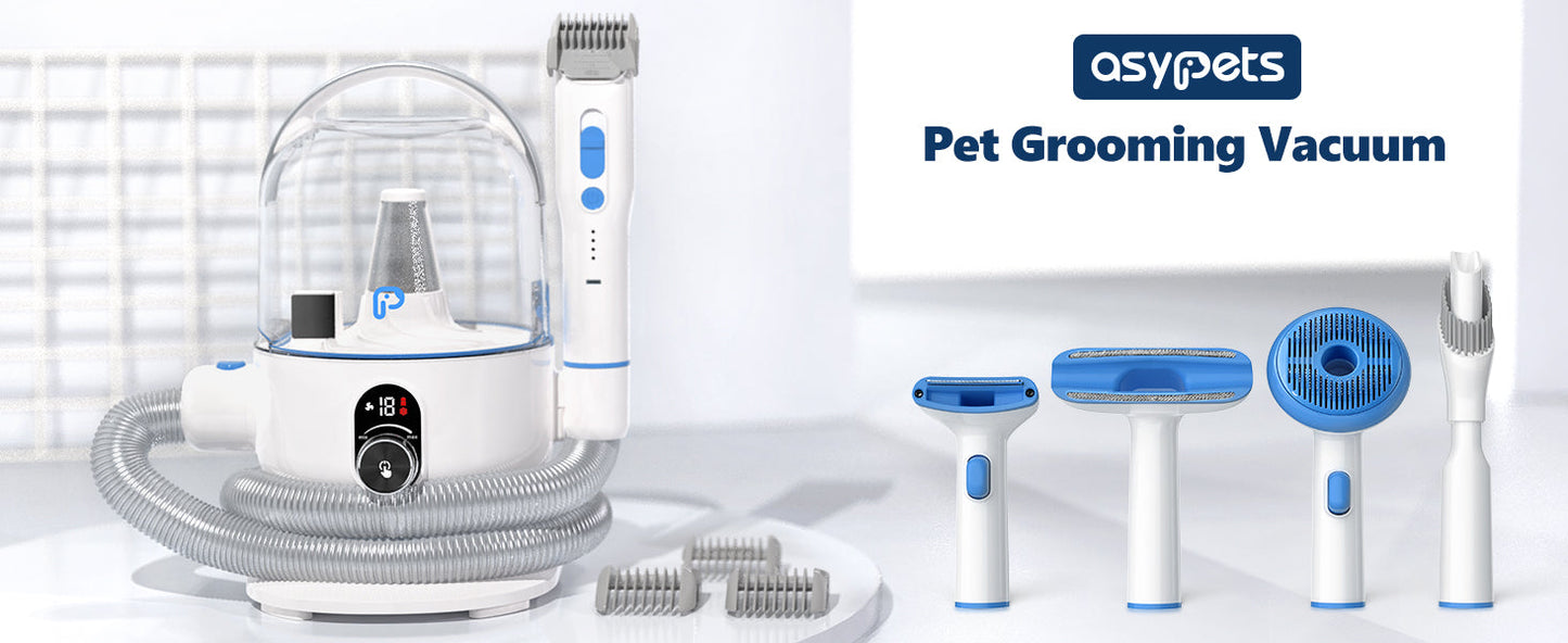 Grooming Kit with 2L Vacuum Suction 99% Pet Hair-Professional with 5 Grooming Tools Ohberri