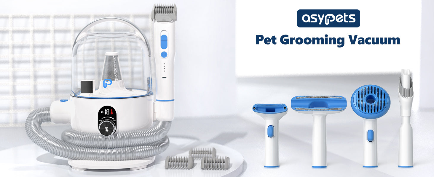 Grooming Kit with 2L Vacuum Suction 99% Pet Hair-Professional with 5 Grooming Tools Ohberri