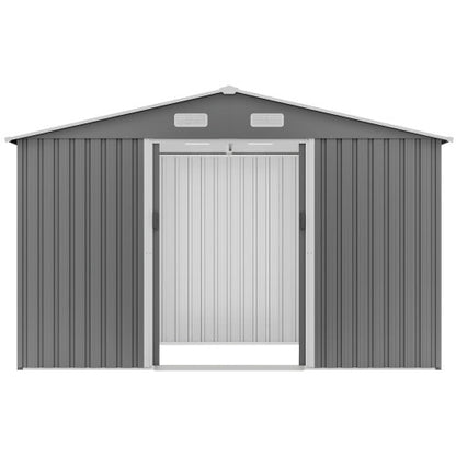 10X8 FT Outdoor Storage Shed- Grey Inkedjoy