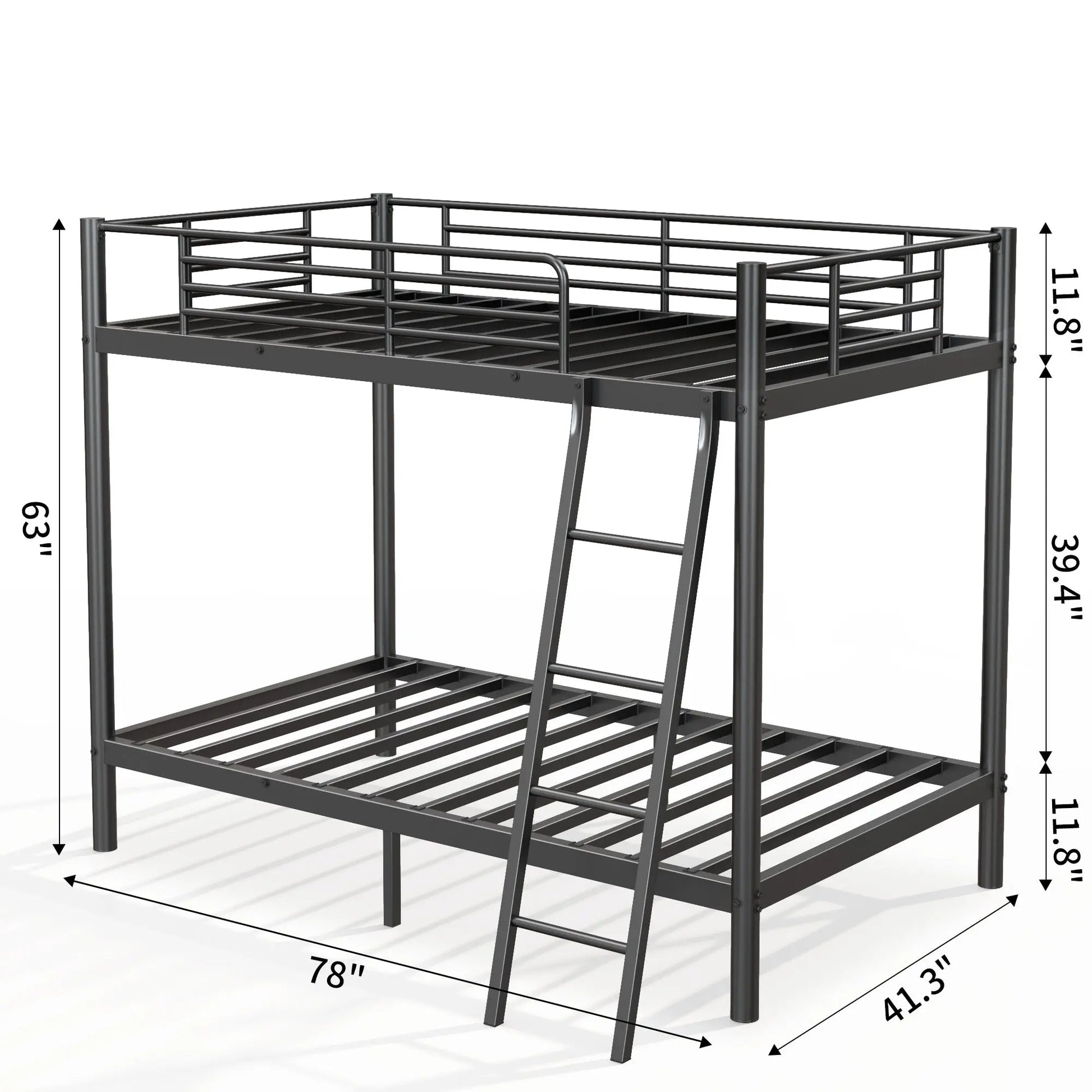 Loft Bunk Bed Twin Over Twin Size With Ladder My Store