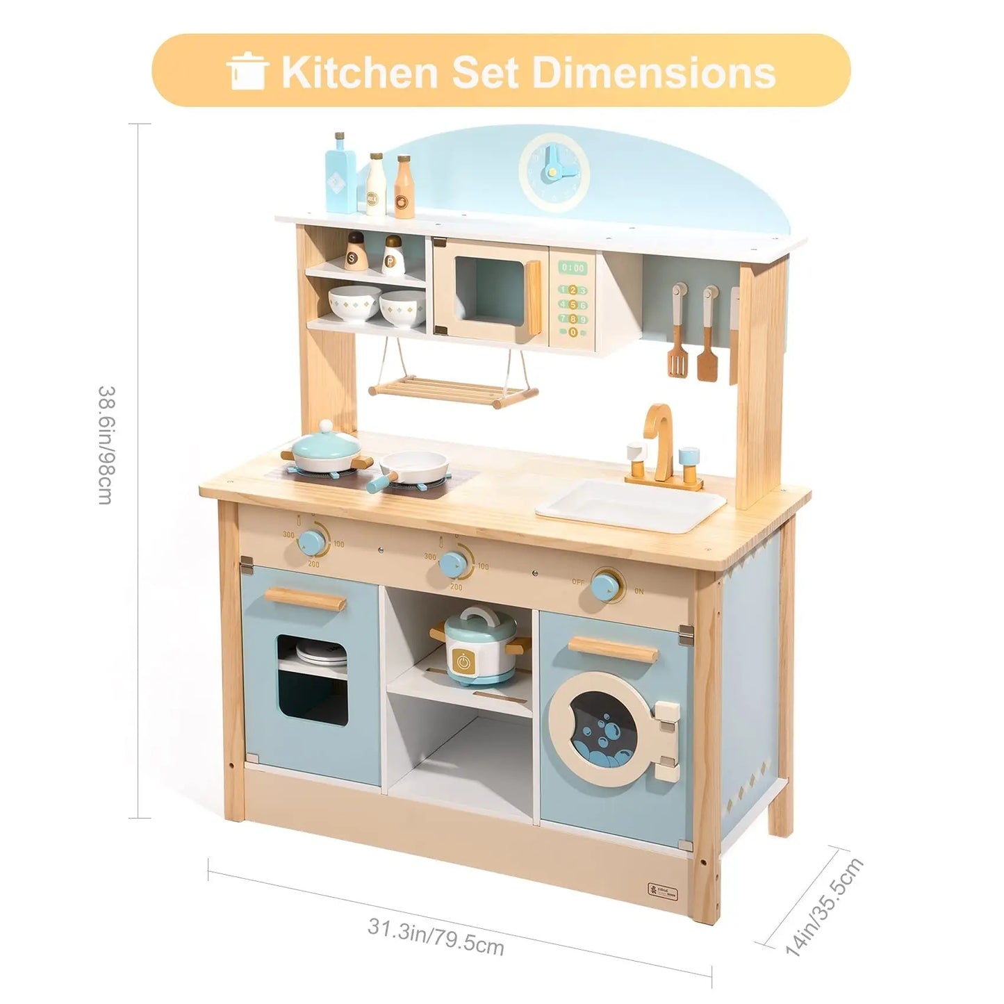 Pretend Play Kitchen Cooking Toy Set Gift For Boys And Girls My Store
