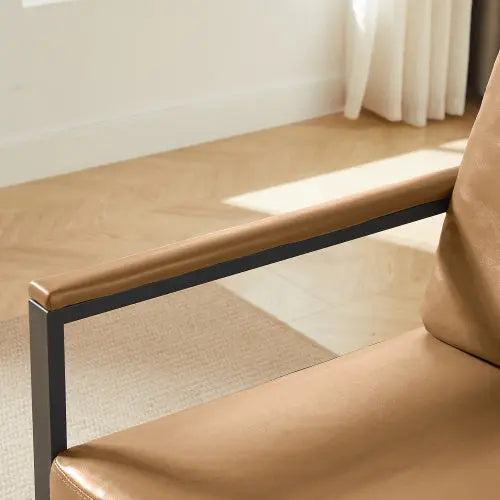 Tech Cloth Armchair, Retro Leisure Accent Chair With Extra Soft Padded  Cushion, Metal Armrests, Modern Reading Arm Chair With Black Metal Frame For Living RoomOfficeBedroomStudy, My Store