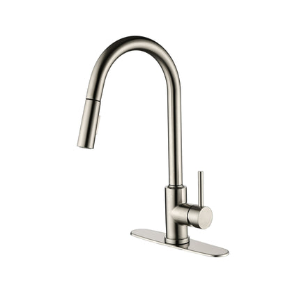 Stainless Steel Kitchen Sink Faucet With Pull-down Sprayer My Store